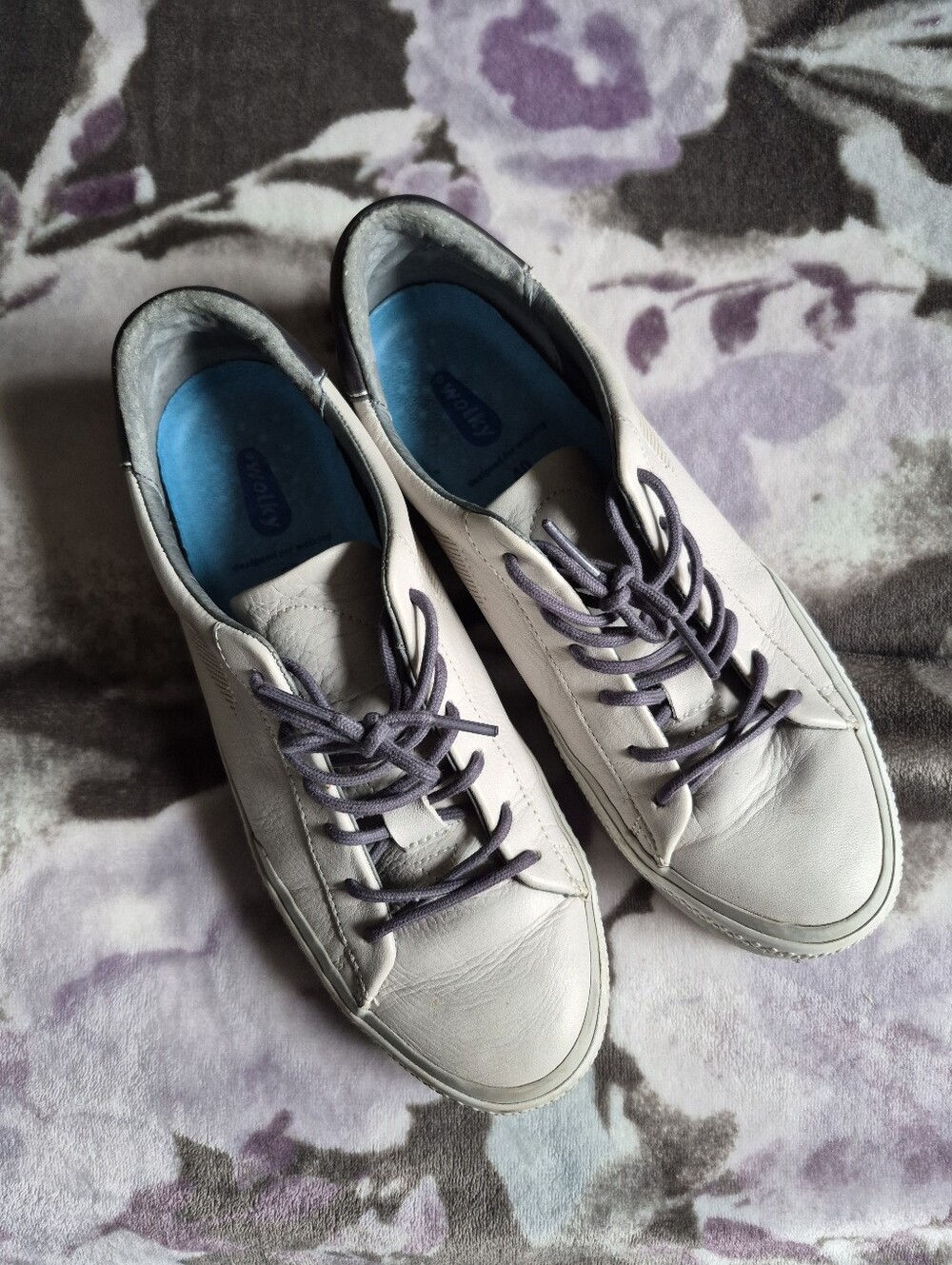 Wolky Light Grey Leather Sneaker